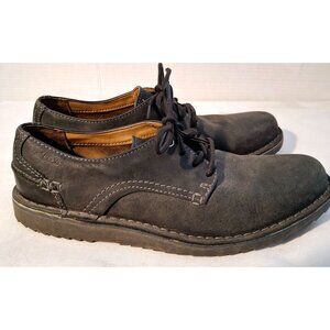 Clarks Collection Mens Black Lace-Up Shoes Size 9 M Cushioned Ortholite Comfort